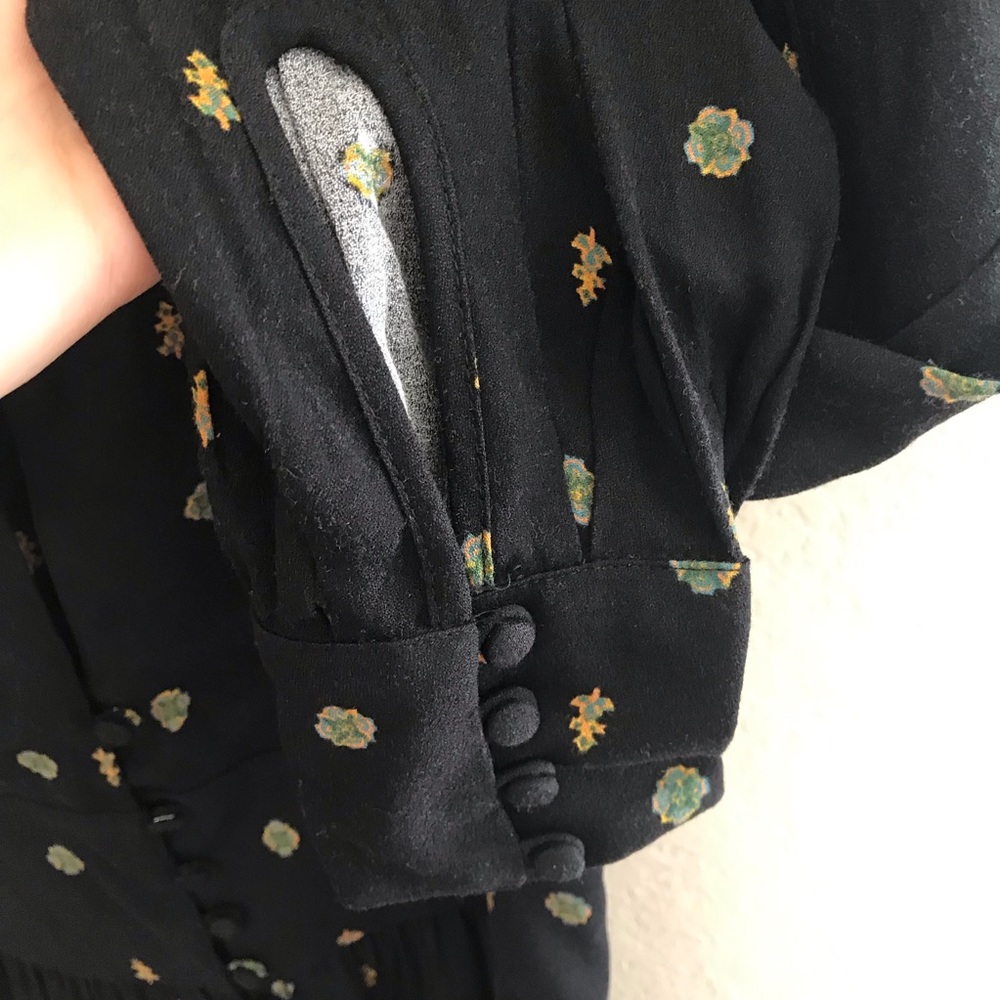 Free people love grows black long sleeve romper XS - Picture 5 of 8